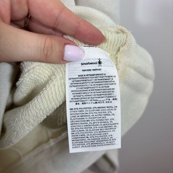 Smartwool Recycled Terry Hoodie Sweatshirt NEW with tags Size XS almond Unisex - Picture 9 of 14